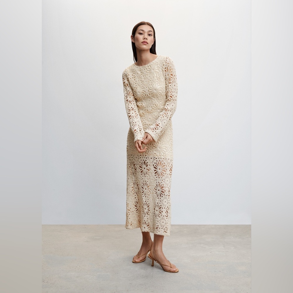 MANGO Crochet Dress NWT